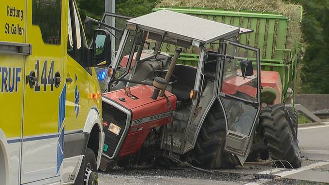 Schwerer Unfall: Rega birgt Traktorfahrer