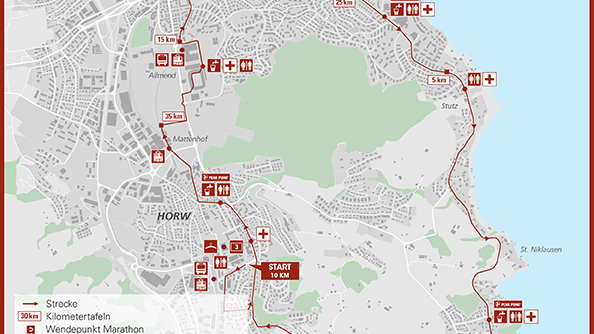 Streckenplan Swiss City Marathon
