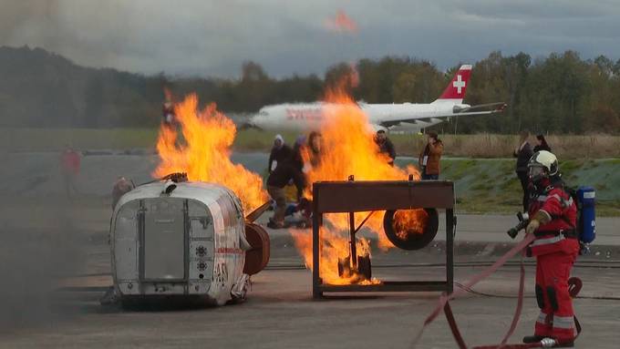 Der Flughafen Zürich simuliert einen Flugzeugabsturz