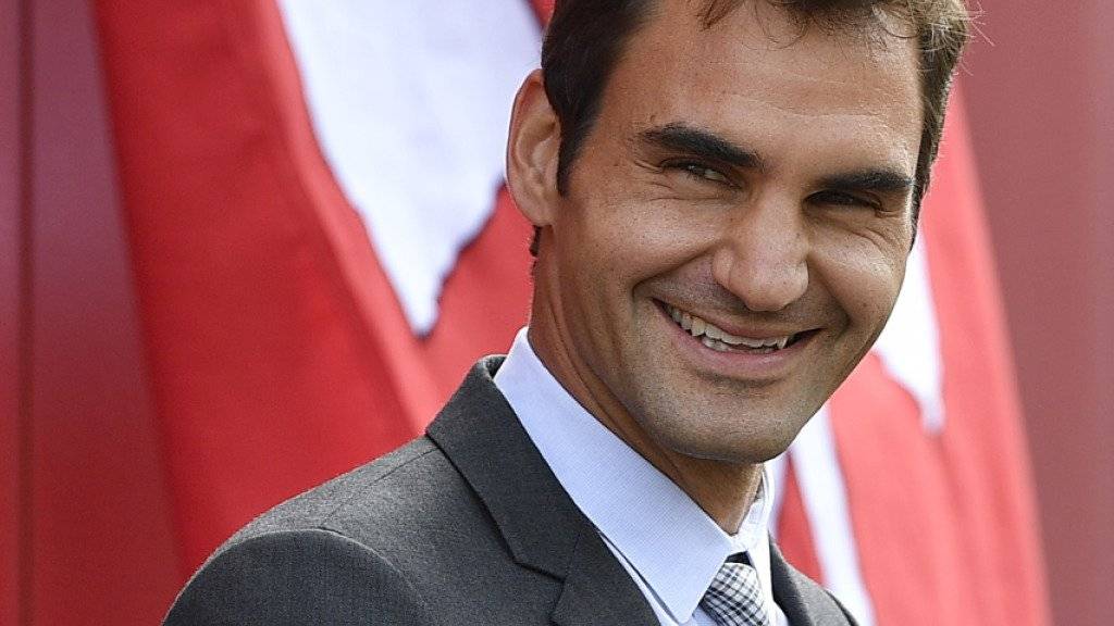 Roger Federer, hier bei der Einweihung der «Roger-Federer-Allee» in Biel, erteilt den Organisatoren von Madrid eine Zusage