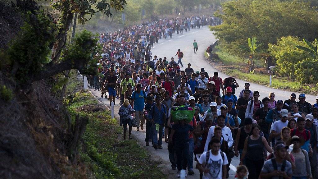 Die Vereinigten Staaten als Ziel: Migranten aus Zentralamerika zu Fuss unterwegs in Mexiko. (Archivbild)