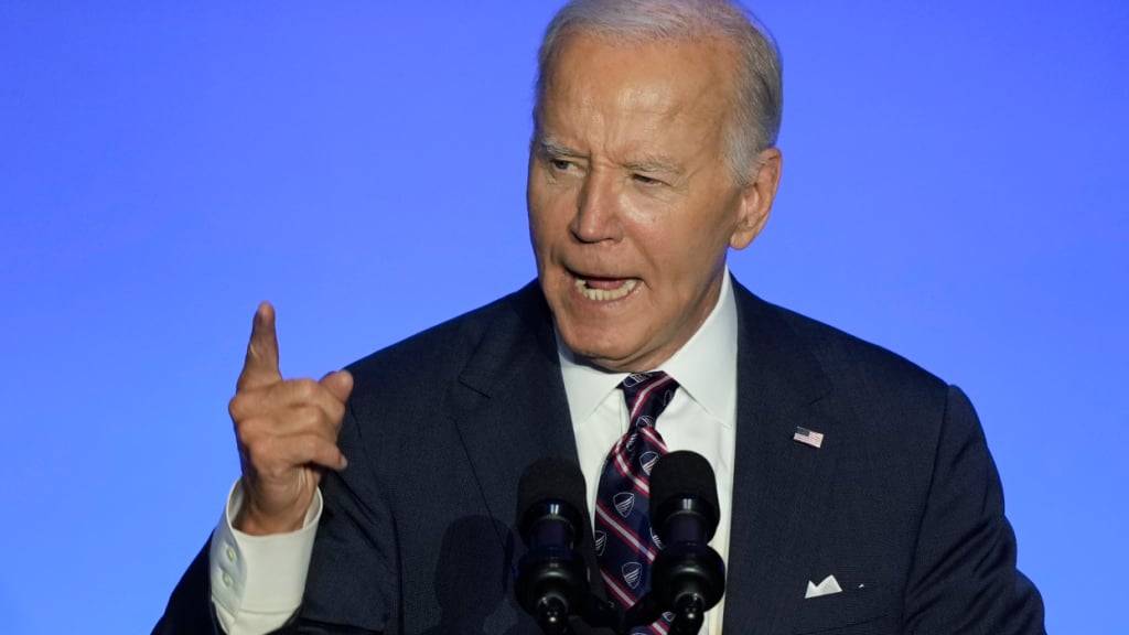 Joe Biden, Präsident der USA, spricht während einer Konferenz. Foto: Matt Rourke/AP/dpa