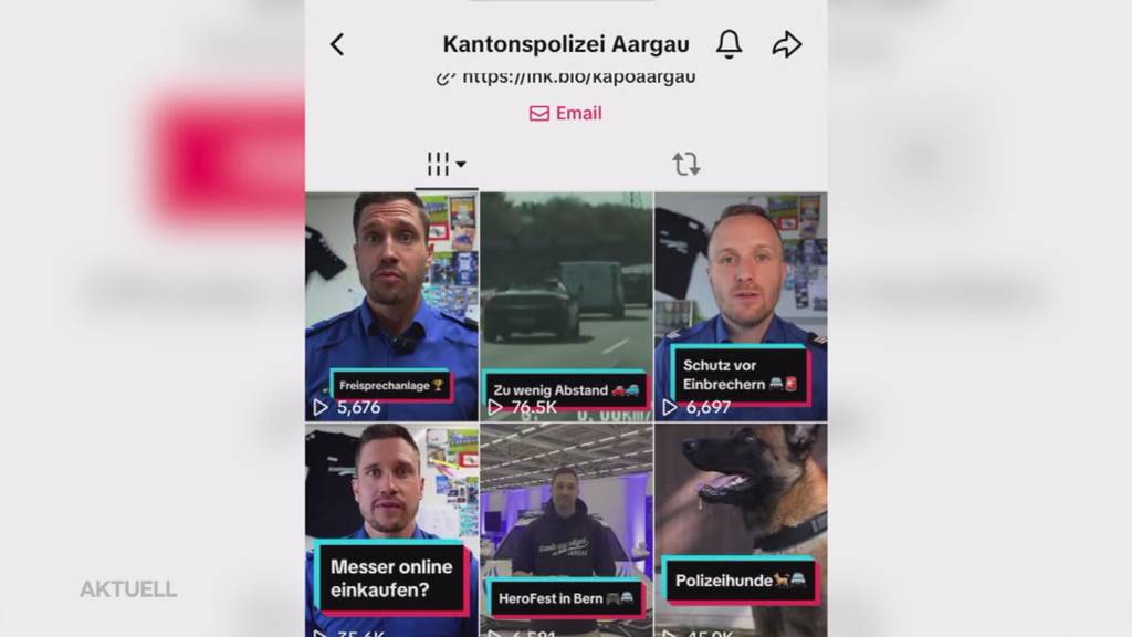 Dein Freund und Helfer: Die Kapo Aargau gewinnt gestern Abend den Swiss Influence Award
