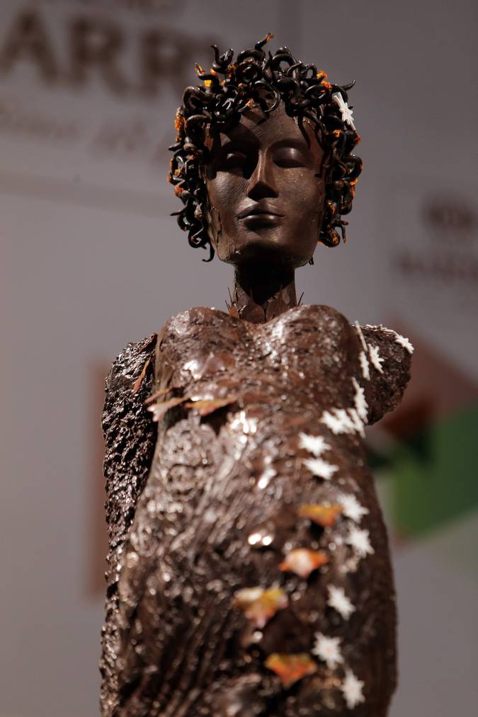 Eines der Werke, das Geraldine Maras am «World Chocolate Masters» präsentierte. (Cailler/PHOTOPRESS/Thibault Camus)