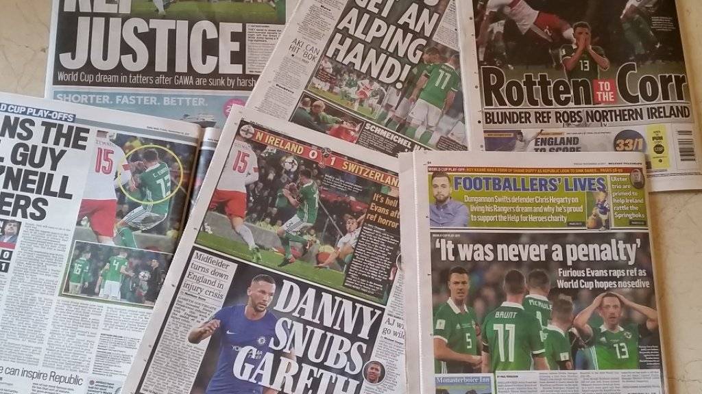 Überschlug sich nach dem verlorenen Playoff-Hinspiel mit den Schlagzeilen über den Schiedsrichter: Nordirlands Presse
