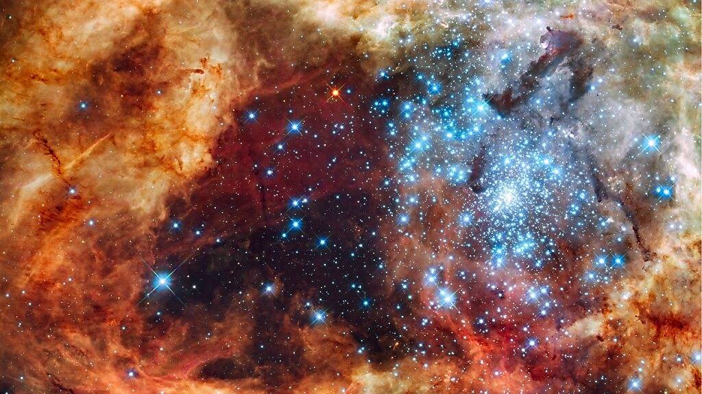 Junge Sterne in der Grossen Magellanschen Wolke: Die Geburt von Sternen wird durch die vorhandenen Gasmengen in den Galaxien bestimmt, wie eine neue Studie zeigt.