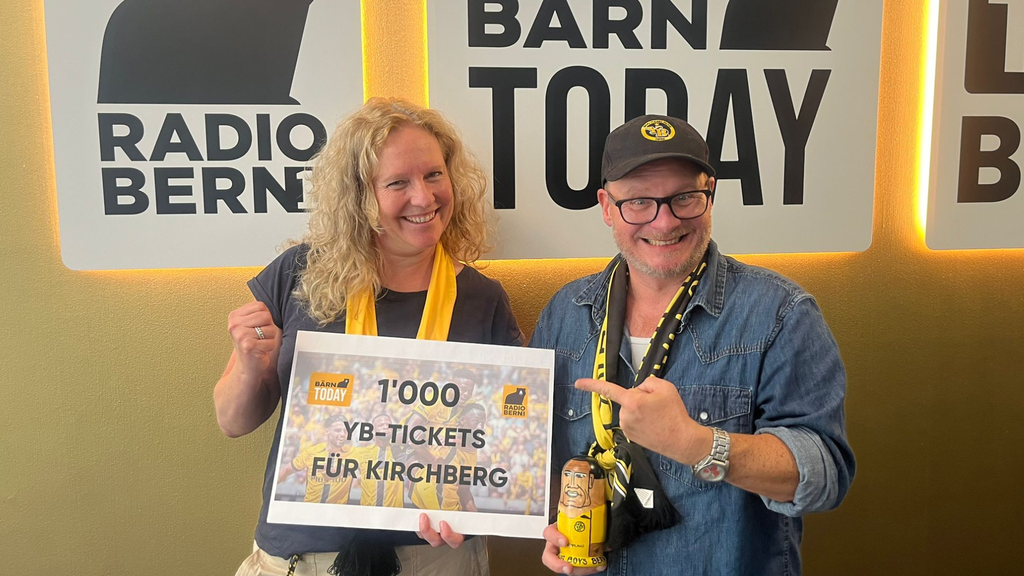 Daniela aus Kirchberg und Morgenshowmoderator Tobi