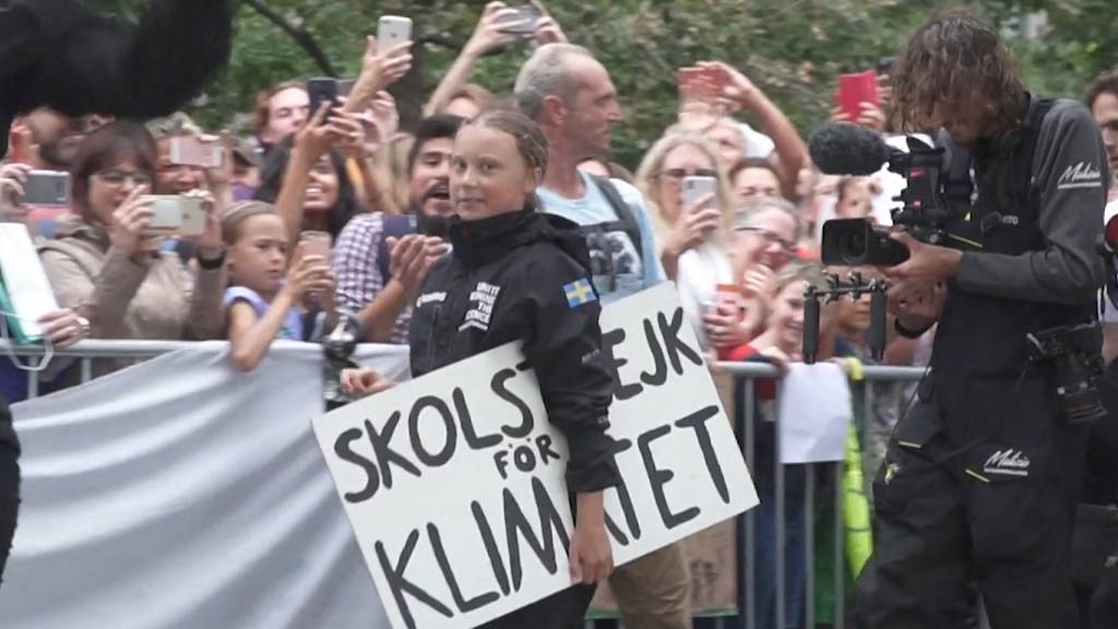 Greta Thunberg in New York angekommen
