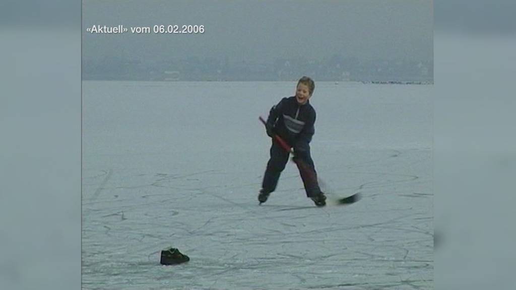 Untersee gefroren – Einheimische wagen sich auf dünnes Eis