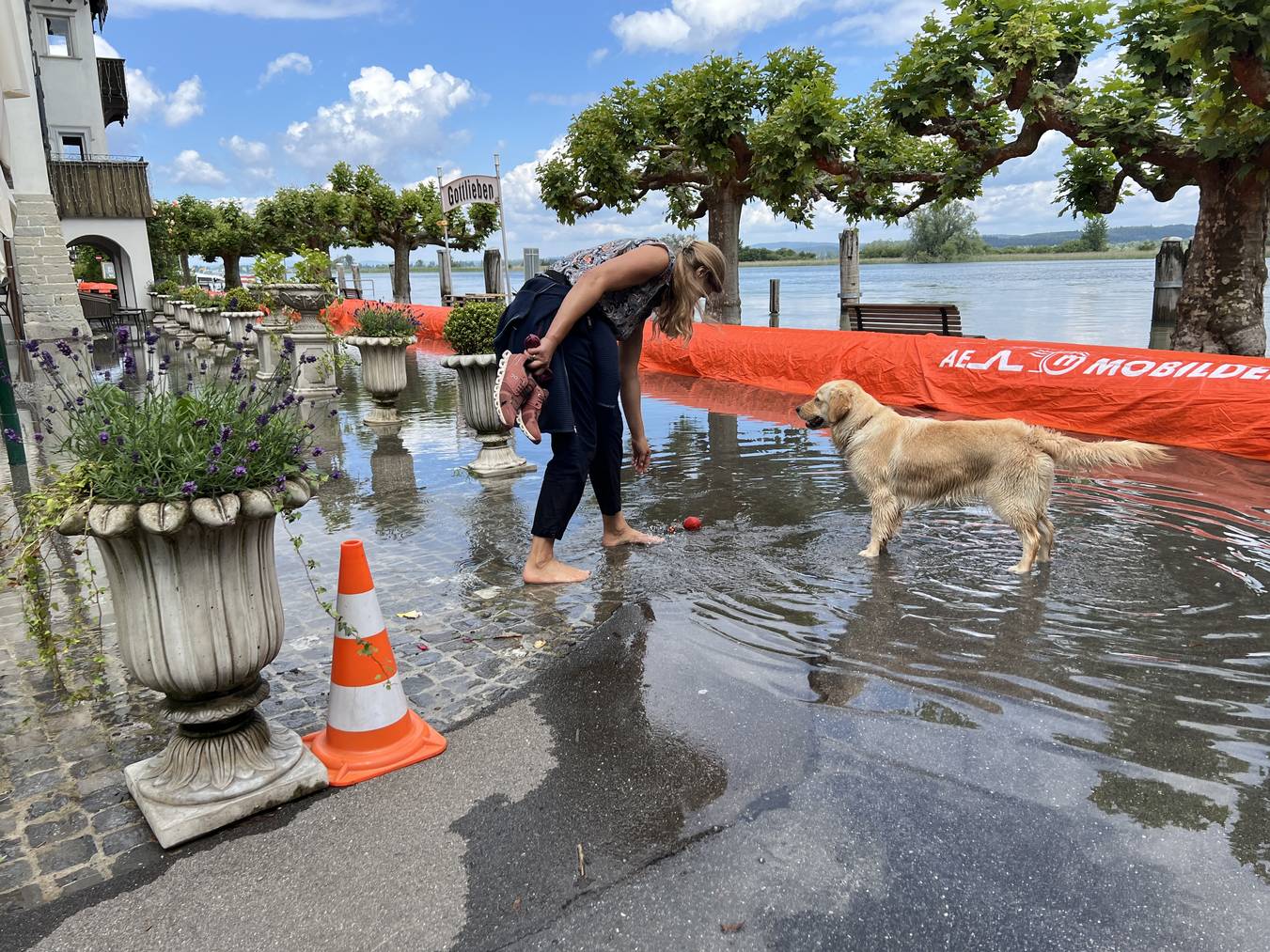 Hochwasserpegel in Gottlieben ist hoch