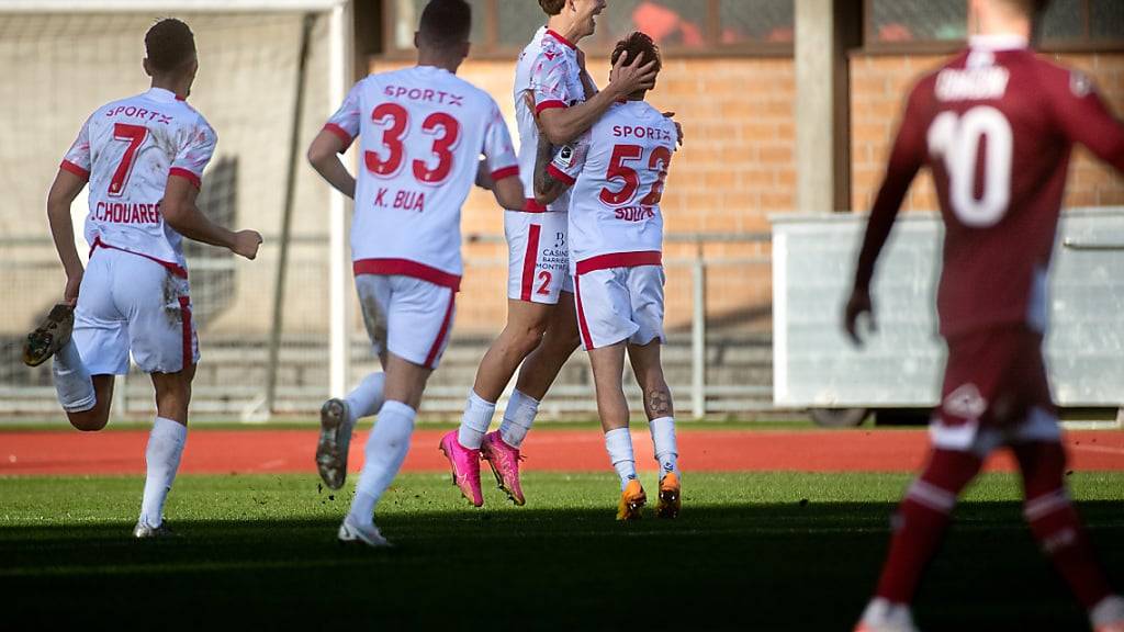 Joël Schmied feiert das 2:0 des FC Sion