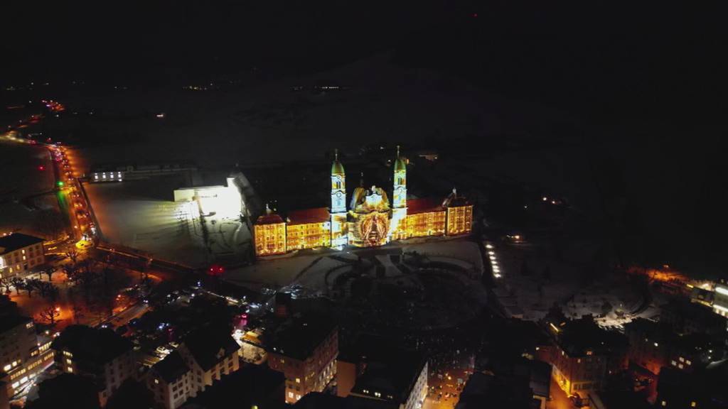 Kloster Einsiedeln wird zum Lichtkunstwerk