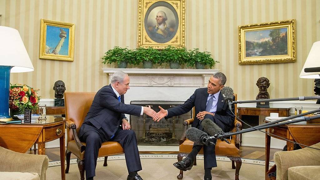 Beim ersten Wiedersehen von Obama (r.) und Netanjahu seit Monaten machten die beiden Staatschefs keinen Hehl daraus, dass im Iran-Dossier zwischen beiden Ländern weiterhin grosse Meinungsverschiedenheiten bestünden.
