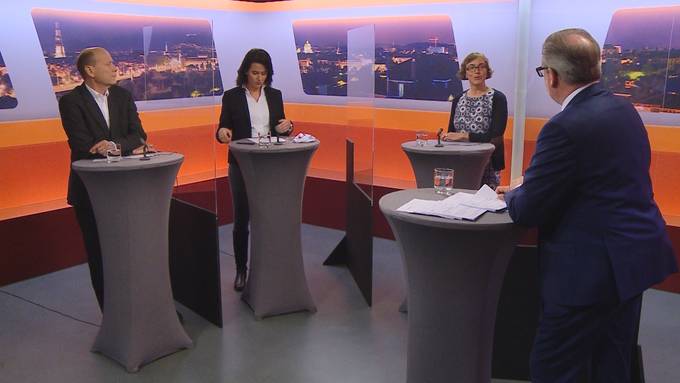 Wahlkampf-Talk "Bäregrabe": Aebersold, Richner, Jans-Troxler