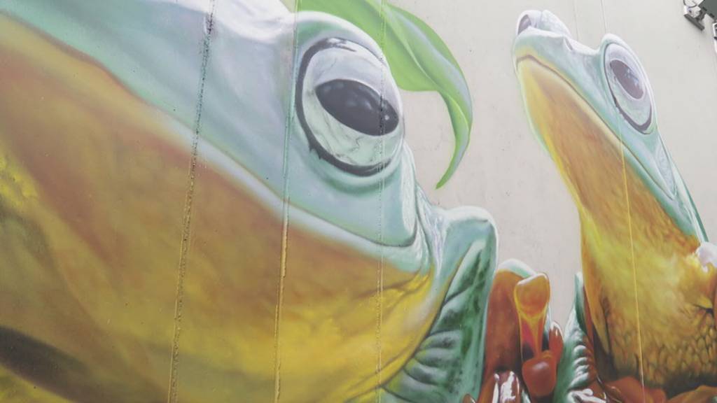 Graffitikünstler «Bane» besprayt Gefängniswand