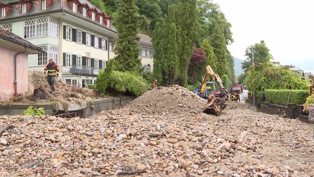 «Jahrhundert-Unwetter»: Gunten unter Wasser