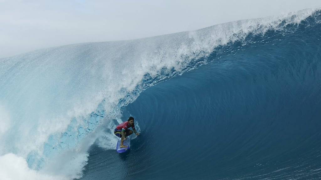 Der Brasilianer Gabriel Medina erwischt die perfekte Welle