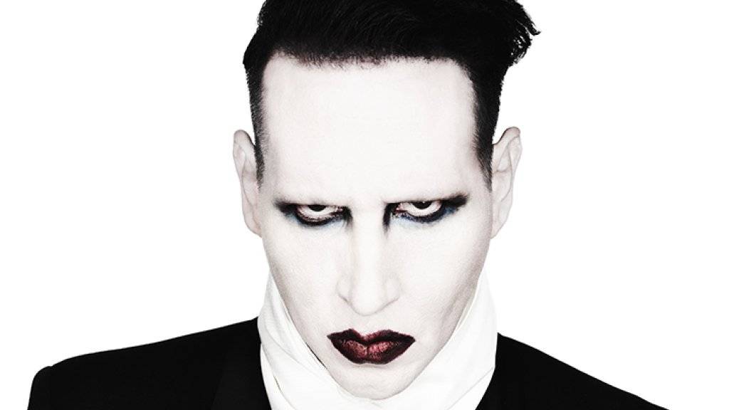Marilyn Manson war Headliner am 26. Festival Rock oz'Arènes in Avenches. Trotz garstiger Witterung vermochte er am Donnerstag 7500 Fans zu mobilisieren. (Handout)