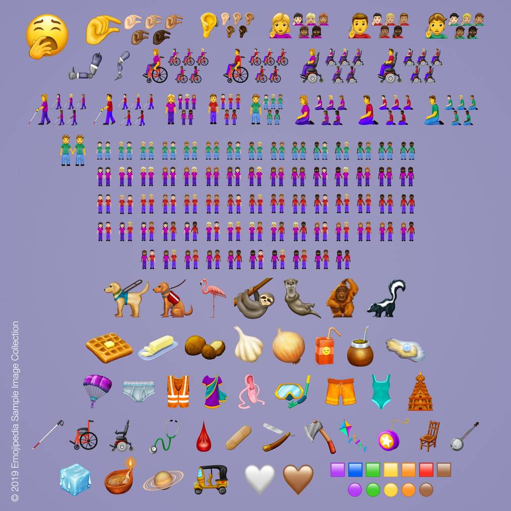 Diese Emojis sind ab dem 5.März neu verfügbar. (Bild: Emojipedia)