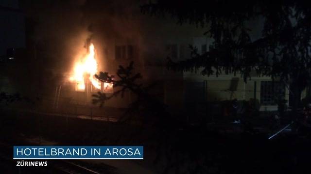 Grossbrand im Posthotel in Arosa