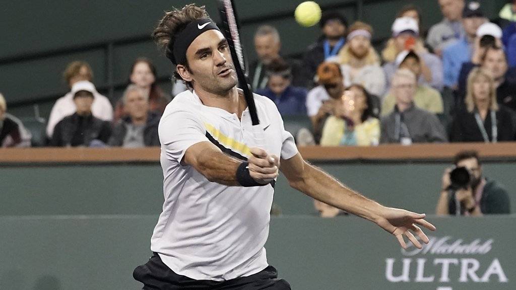 Nur am Netz spielte Roger Federer gegen Federico Delbonis gewohnt stilsicher und erfolgreich