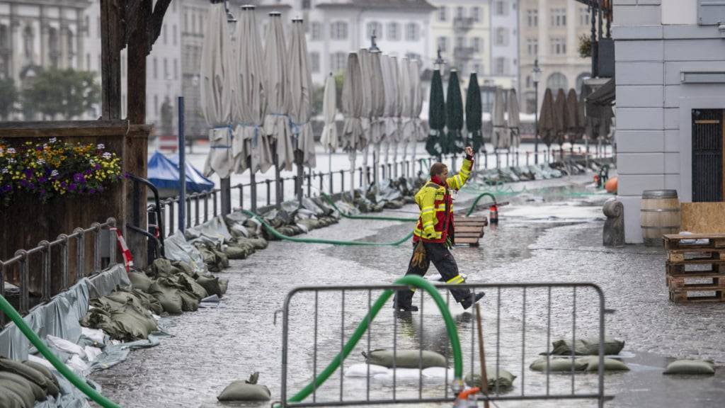 2021 waren der See und die Reuss in Luzern über die Ufer getreten. (Archivaufnahme)