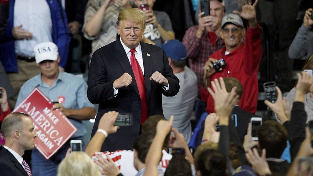 US-Präsident Donald Trump bei einem Wahlkampfauftritt in Iowa. (Archivbild)
