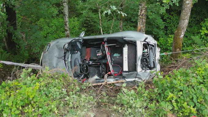 Porsche-Fahrer (54) stürzt Hang hinunter und stirbt an Unfallstelle