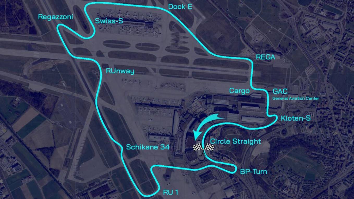 Streckenprofil Formel 1 Strecke Flughafen Zürich