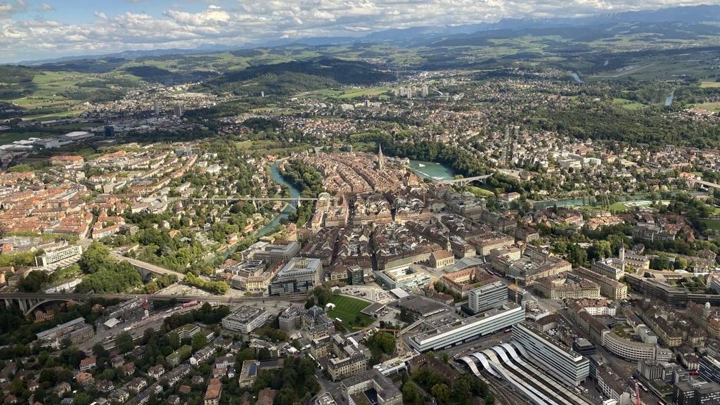 Stadt Bern aus der Luft