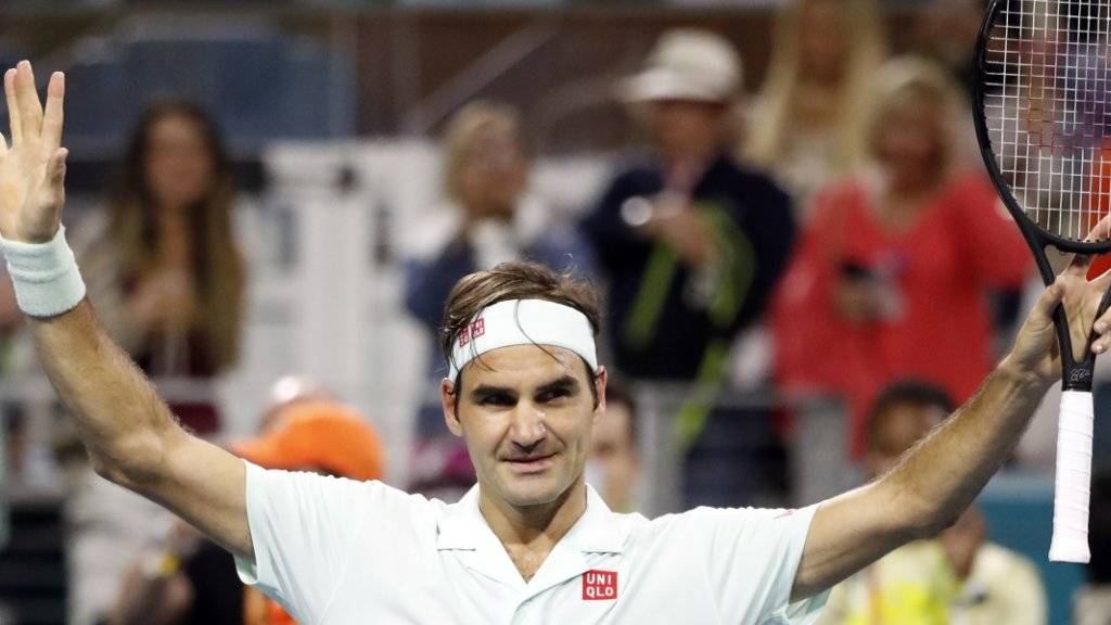 Roger Federer ist in Miami weiterhin sicher unterwegs