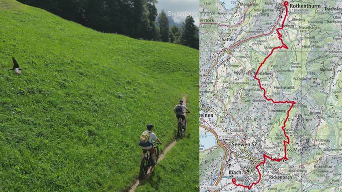 Reise durch den Kanton Schwyz beginnt mit Mountainbike-Abenteuer