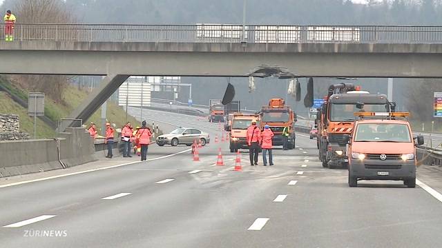 Erneuter Unfall bei Bagger-Brücke