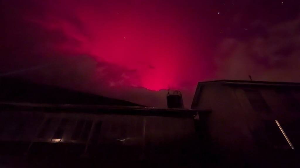 So schön waren die Polarlichter über dem Aargau