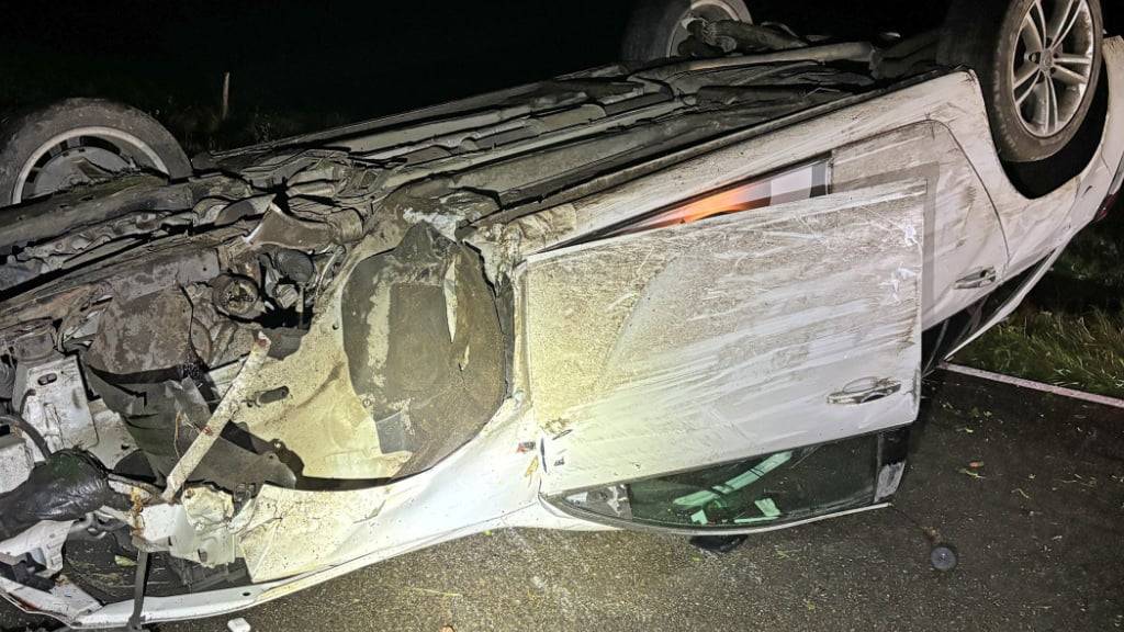 Beim Selbstunfall in Amriswil TG entstand am Fahrzeug Totalschaden.