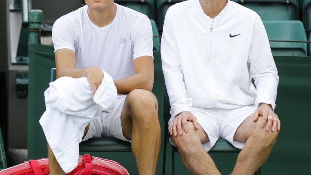 Beenden die Zusammenarbeit: Milos Raonic (links) und John McEnroe