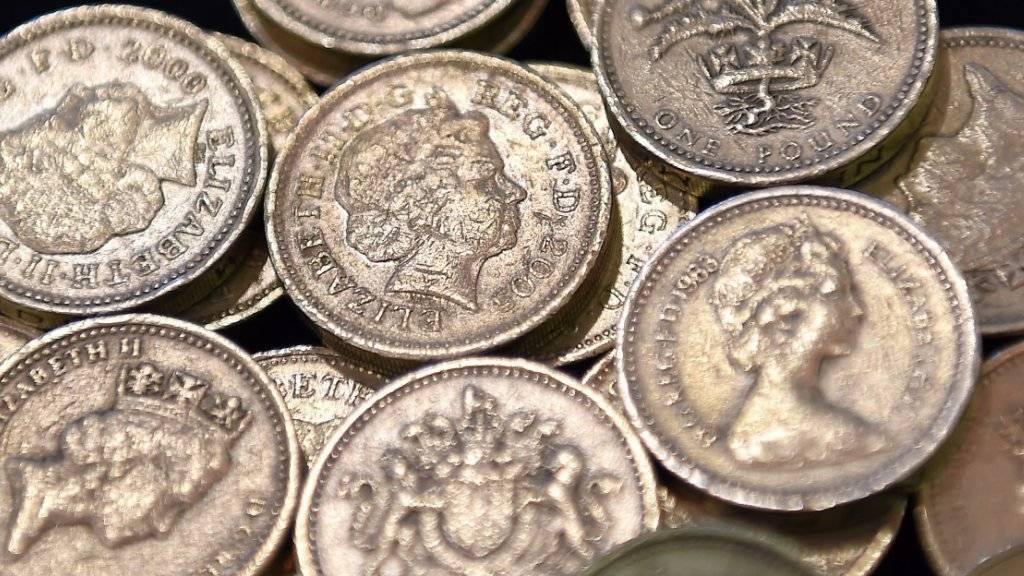 Britische Ein-Pfund-Münzen. (Archivbild)