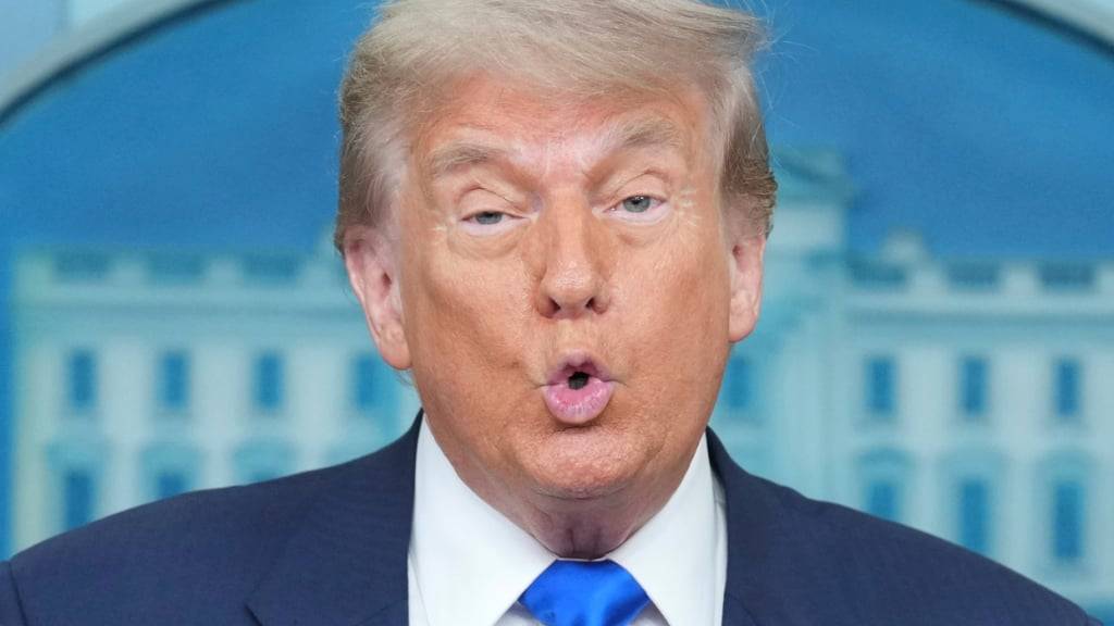 ARCHIV - US-Präsident Donald Trump spricht im Besprechungsraum des Weißen Hauses in Washington zu den Medien. Foto: Jacquelyn Martin/AP/dpa