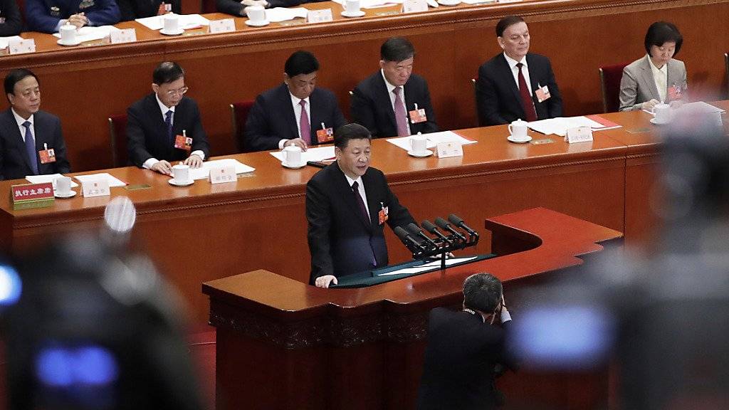 Nur der Sozialismus gut für das Land: Der Präsident Chinas Xi Jinping beendete den Volkskongress in China mit einer Kampfrede.