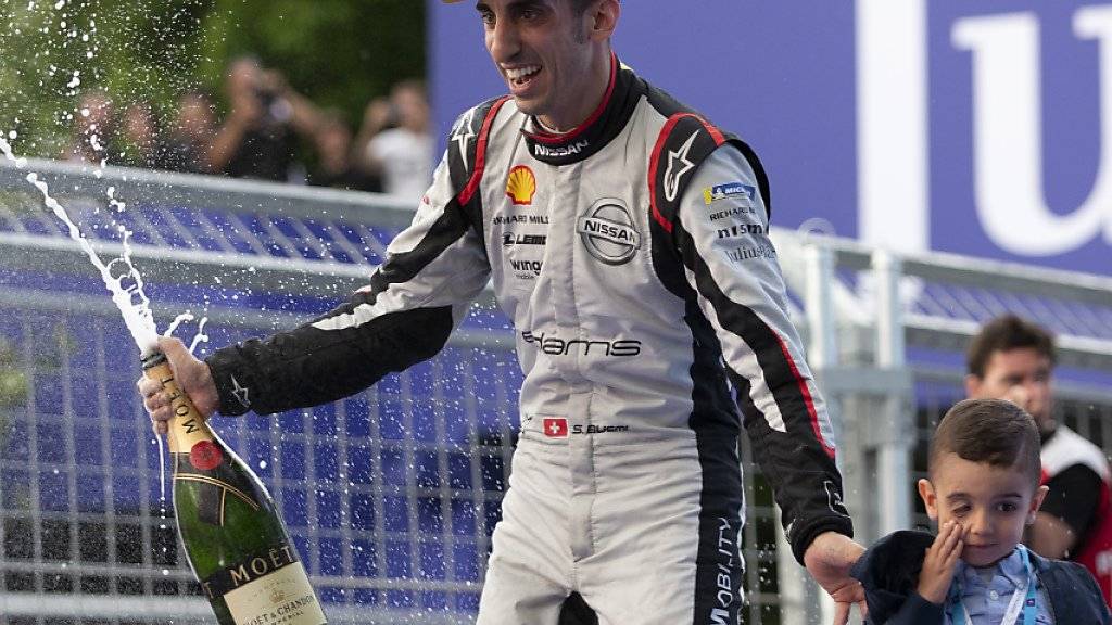 Hat allen Grund zum Feiern: Sébastien Buemi gewann in New York erstmals seit über zwei Jahren wieder ein Formel-E-Rennen