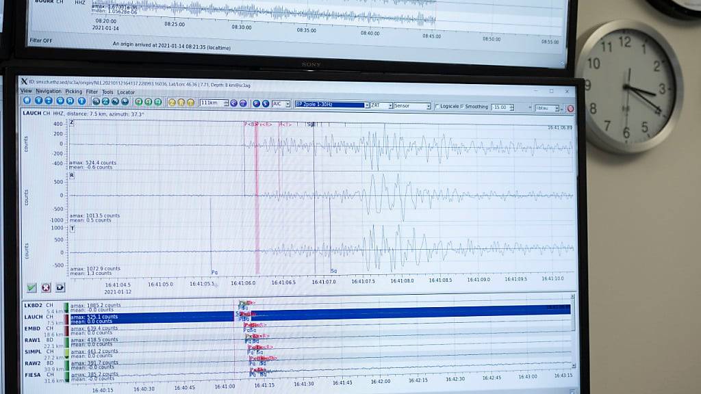 In Deutschland rund 18 Kilometer nordwestlich von Laufenburg AG hat in der Nacht auf Donnerstag die Erde mit einer Stärke von 4,2 auf der Richterskala gebebt. Das Erdbeben war laut dem Schweizerischen Erdbebendienst (SED) in der ganzen Schweiz zu spüren. (Archivbild)