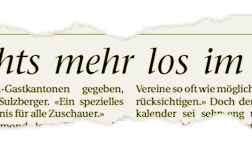 Das «St.Galler Tagblatt» titelte über die ausbleibenden Olma-Spiele.