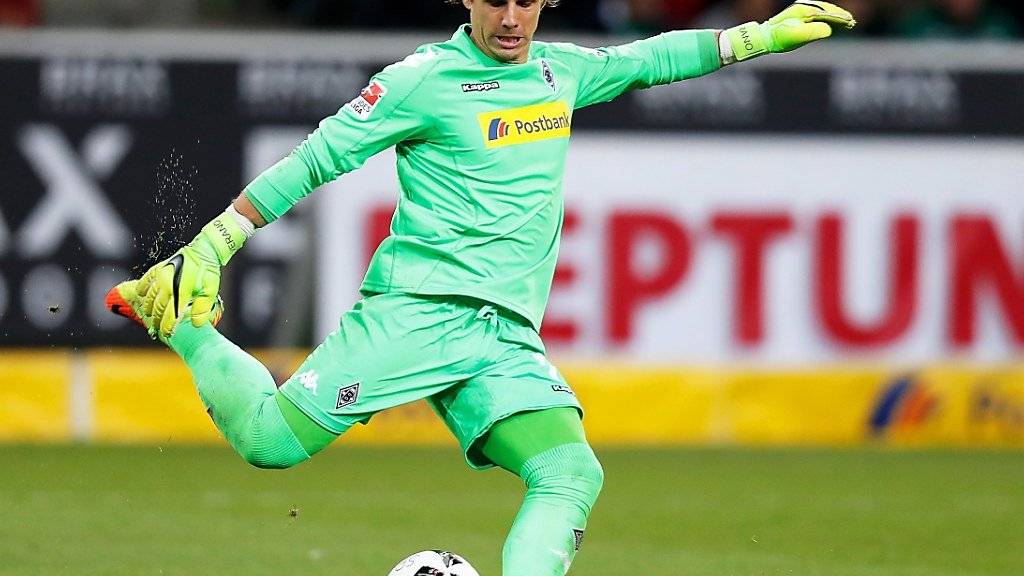 Borussia Mönchengladbach (hier mit Goalie Yannick Sommer) bekundete im Cup in Deutschland beim Viertligisten Rot-Weiss Essen grosse Mühe