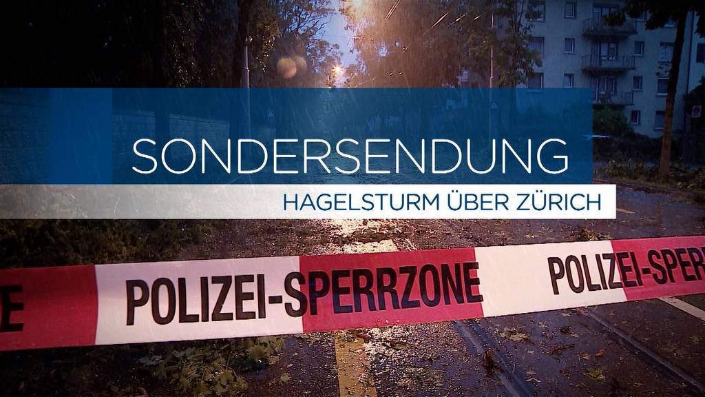 Schwerer Hagelsturm sorgt für Zerstörung in Zürich (Komplette Sondersendung)