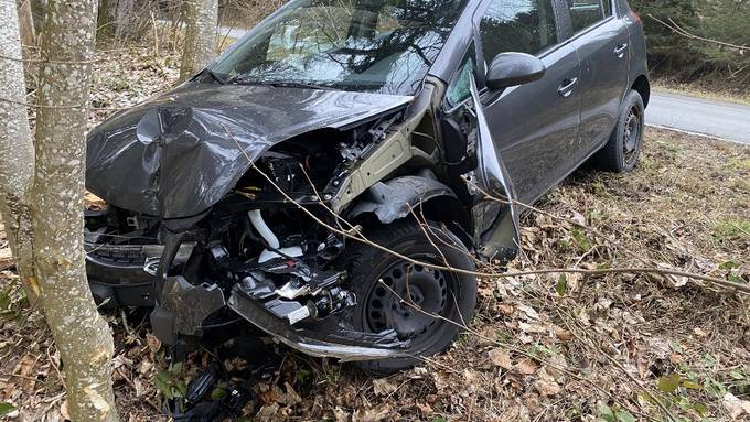 26-jährige Autofahrerin kollidiert in Leutwil mit einem Baum