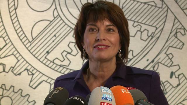 Doris Leuthard stand zum letzten Mal vor den Medien