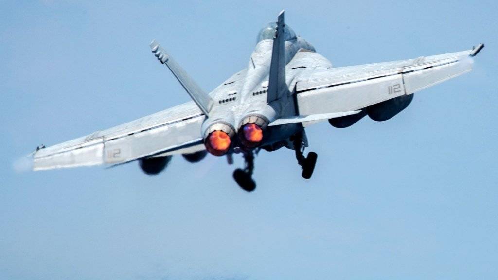 Eine F/A-18E wie auf dem Bild schoss den syrischen Kampfjet ab. (Archiv)