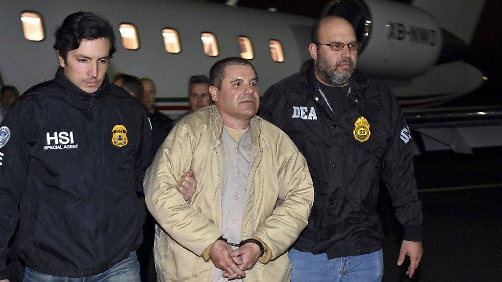 Muss lebenslang hinter Gitter: Der mexikanische Drogenboss Joaquín «El Chapo» Guzmán, hier nach seiner Überführung aus Mexiko nach New York im Januar 2017.