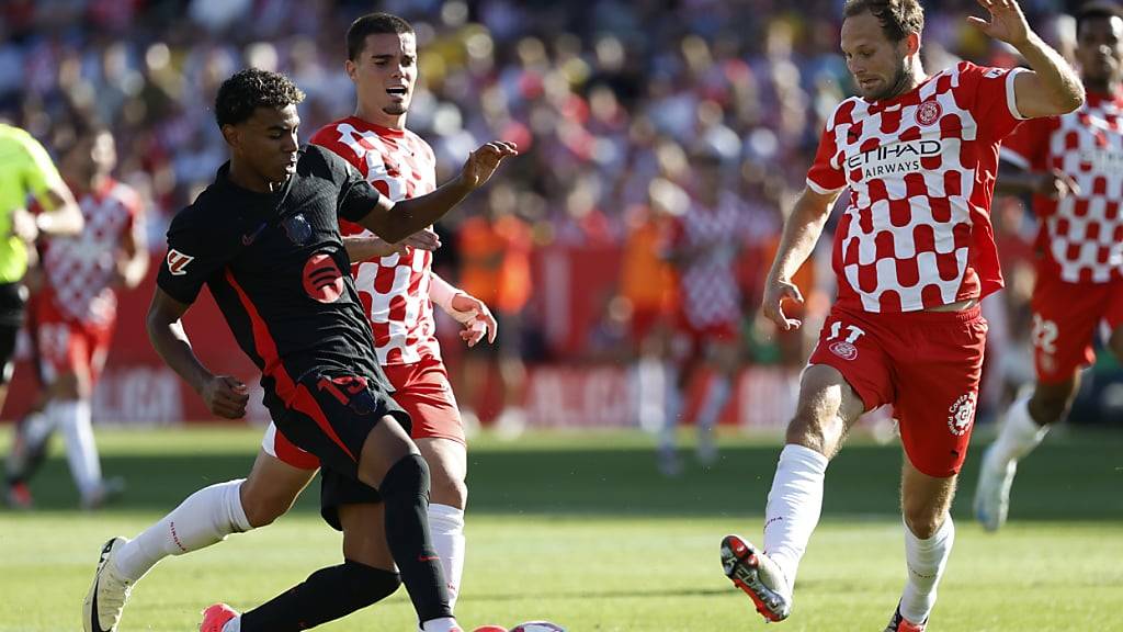 Lamine Yamal trifft für den FC Barcelona in der ersten Halbzeit doppelt und stellt die Weichen gegen Girona auf Sieg