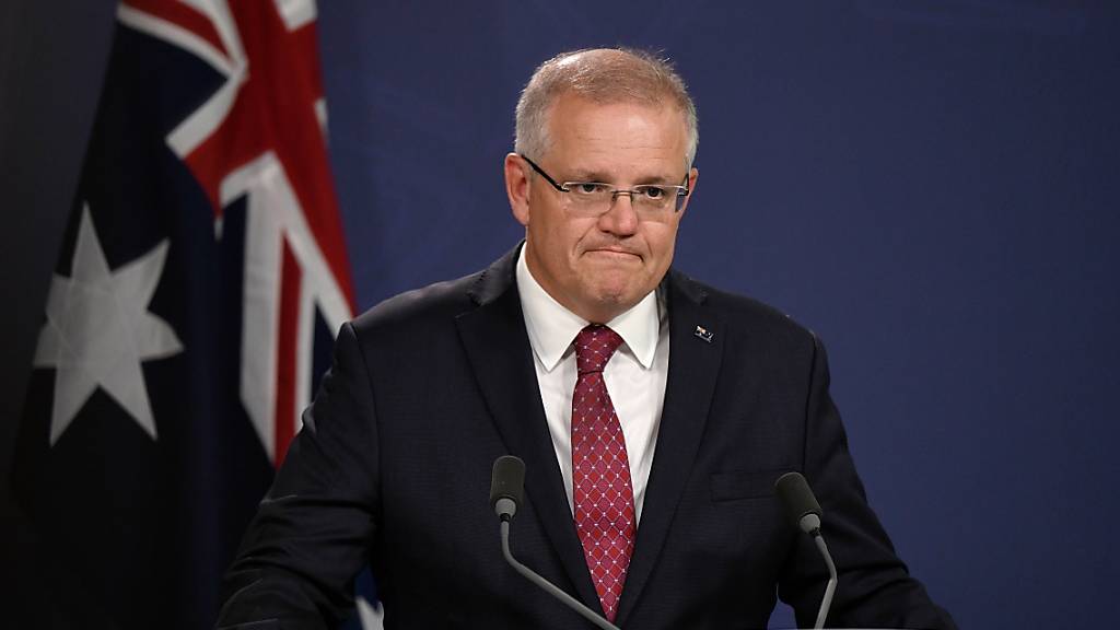 China führt Anti-Dumping-Massnahmen gegen australische Weine ein. Im Bild der australische Premierminister Scott Morrison. (Archivbild)